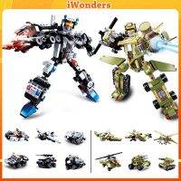 Mecha 0635-36 Creative N Transformation หกในหนึ่งนักรบหมาป่า-ราชาแห่งกองทัพเด็กตัวต่อของเล่นอาคารประกอบเพื่อการศึกษา
