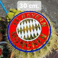 BAYERN MUNCHEN โลโก สโมสรบาเยิร์นมิวนิค วัสดุเหล็กตัดเลเชอร์ 30*30 cm.พ่นสี2K เคลือบ พ่นรถยนต์ภายนอก Color สีเหมือนจริงทนทุกสภาวะอากาศติดตั้งทุกที่