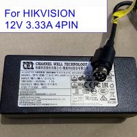 CWT 12V 4PIN 3.33A อะแดปเตอร์ DC AC สำหรับ HIKVISION เครื่องบันทึกวีดีโออะแดปเตอร์เครื่องชาร์จอุปกรณ์ไฟ40W KPL-040F KPL-040F-VI