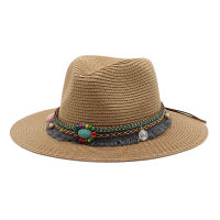 Women Summer Cowboy hat Accessories Straw Sun Hats Mens Sun Protection Beach Fedora Caps Girl Panama Hat Gorras Hombre LM71