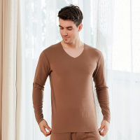 Mens Thermal Underwear Non-marking V-neck For Men Winter Long Johns Thermo Underwear Thermal Pants Clothes