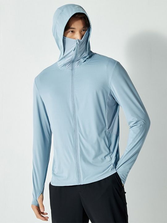 ฤดูร้อน-upf-50-ยูวีหลักฐานผู้ชายเสื้อโค้ทหนังมีฮู้ดกันแดดระบายอากาศได้ดีเสื้อกันลมแบบบางขนาดพิเศษแจ็คเกตลำลอง8xl