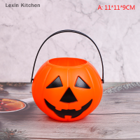 Lexin Kitchen Halloween christams PARTY props พลาสติกฟักทองถังลูกอมกล่องตกแต่งฮาโลวีน