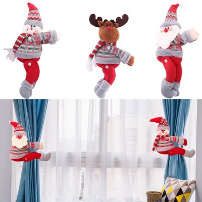 【cw】 Christmas Curtain Tiebacks Decorative Buckle Tie Backs Holdbacks Decor Holder Accessories ！