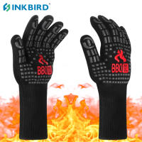 INKBIRD ถุงมือบาร์บีคิวทนความร้อน Potholder และครัวถุงมือซิลิโคนฉนวนย่าง Mitts ถุงมืออบสำหรับทำอาหารเตาอบ Mit