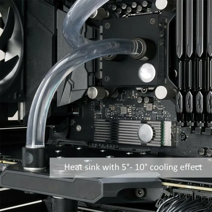 M.2 NGFF NVMe 2280 PCIE SSD Aluminum Cooling Heat Sink Pad (Black) With