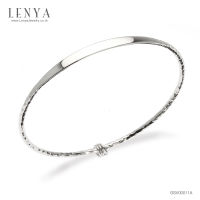 Lenya Jewelry  กำไลข้อมือเงินแท้ 925 ดีไซน์เรียบหรู ชุบทองขาว สุดเก๋ สามารถเลือกประดับตกแต่งกำไลให้ดูมีสไตล์แบบไม่ซ้ำใครด้วยตัว Charm