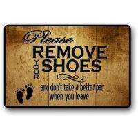 Flannel Bathroom Doormat Washable Door Mat Please Remove Your Shoes Indoor