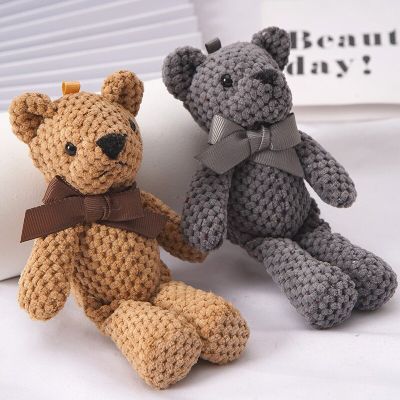 15CM Bear Stuffed Plush Toys Baby Cute Dress Key pendant Pendant Dolls Gifts Birthday Wedding Party Decor