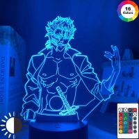 Led Bleach Grimmjow Jaegerjaquez Night for Bedroom Decor Lamp Acrylic 3d