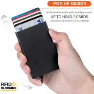 RFID Thông Minh Ví Chủ Thẻ Tín Dụng Slim Wallet Bảo Vệ Thẻ Bỏ Túi Phía thumbnail