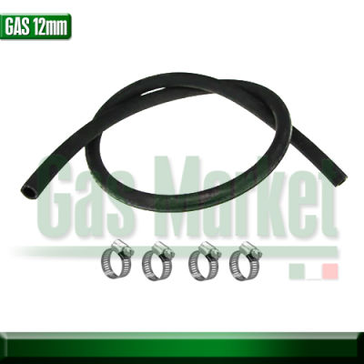 Gas Hose 12mm - ท่อยางแก๊ส 12 มิล 1 เมตรพร้อมแถมเข็มขัดรัดท่อจำนวน4ตัว