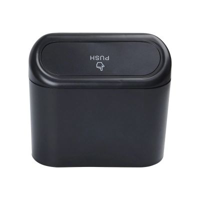 hot！【DT】卍  Car Trash Bin Hanging Garbage Dust Storage Abs Pressing Type Can Interior Accessories