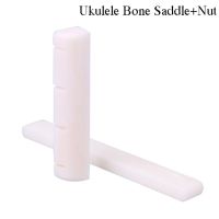 【Moon Musical】 Ukulele Bone Saddle Nut Universal Classical Guitar Parts Bridge Saddle Amp; Nut Slotted Set