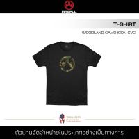 Magpul - Woodland Camo Icon CVC T-Shirt [BLK] เสื้อยืดคอกลมแขนสั้น เสื้อสกรีน  พิมพ์ลาย ผ้านุ่ม ใส่สบาย