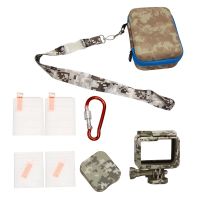 Camera Accessories Kits,Portable Action Camera Accessory Kit with Camouflage for GoPro Hero 5/Hero 6/Hero, Storage Bag, Lens Cap Cover,Protective Case,Carabiner, Strap,Lens Film