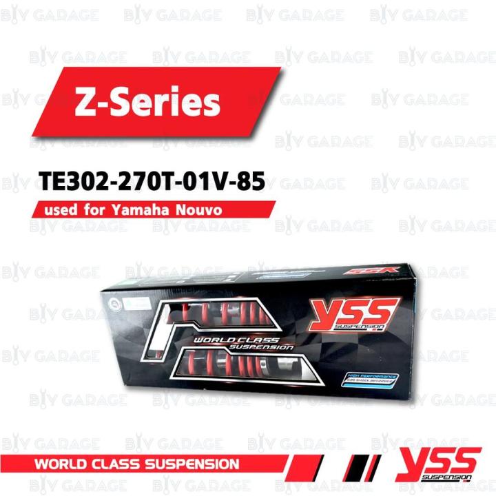 สินค้าขายดี-yss-โช๊คแก๊ส-z-series-ใช้อัพเกรดสำหรับ-yamaha-nouvo-mx-sx-135-te302-270t-01v-85-โช้คอัพแก๊สกระบอก-2ชั้น-ราคาถูก-อะไหล่แต่งมอเตอร์ไซค์-อุปกรณ์แต่งรถมอเตอร์ไซค์-อะไหล่รถมอไซค์-อะไหล่จักรยานย