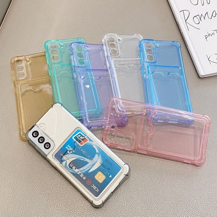 card-bag-transparent-silicone-phone-case-for-samsung-a52-a72-s21-plus-a42-a32-5g-s20-s10-plus-s20-s10-fe-note-20-soft-tpu-cover