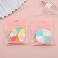 8pcs/set Petal Shape Soft Makeup Sponge Triangle Colorful Liquid Foundation Powder Cosmetic Puff Sponges Make Up Beauty Tools