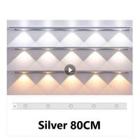 LED Ultra Thin 20/30/40/60/80CM Human Body Induction Light Wireless USB Cabinet Night Light Wardrobe Light Strip Kitchen Cabinet