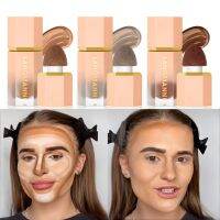 7สี Liquid Contouring Stick V-Face Shape กันน้ำ Natural Matte Blush Bronzers High Shadow Face แต่งหน้าเครื่องสำอาง