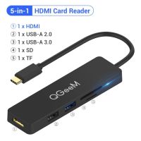 QGeeM USB C ศูนย์กลางสำหรับ Macbook Pro 3พอร์ต USB ชนิด C ฮับ3.0 PD HDMI สำหรับ Huawei Matebook iPad Pro อะแดปเตอร์ตัวแยก USB OTG