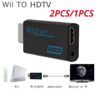 2/1PCS WII to HDMI-compatible Converter 1080P Adapter 3.5mm Audio for PC HDTV Monitor Wii2 To HDMI-compatible Converter Adapter Adapters Adapters