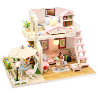 CUTEBEE DIY Dollhouse Kit Wooden Doll House Miniature House Furniture Kit Toys For Children Christmas Gift L23