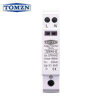 AC SPD TOMZN 20KA ~ 40KA 275V House Surge Protector Protection อุปกรณ์ป้องกันแรงดันต่ำ Arrester 1P N 18มม.