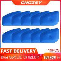 zxfgew 10PCS Multilateral Mini Blue Soft Squeegee พลาสติก LIL CHIZLER Scraper รถฟิล์มไวนิลมุม Wraps ไฟหน้า Applicator 10A25B