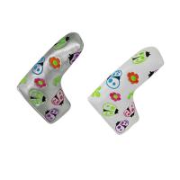 2 Pieces Print Putter  Leather PU Golf Club Covers For Head Waterproof