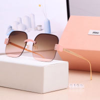 frameless miu miuˉsunglasses for womens color film square trendy sunglasses for driving 0100