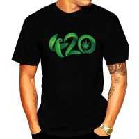 2023 Men Tshirts Print Weed 420 Its Time  เสื้อยืดพิมพ์ลายกัญช  เสื้อเชิ้ตผ้าฝ้ายเสื้อยืด