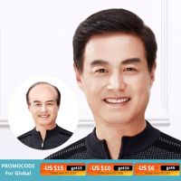 Middle-aged Man Wig 100% Real Hair Man Wig Handsome Dad Wig Natural Short Hair 100% Virgin Human Hair Eseewigs ของขวัญ ของขวัญ