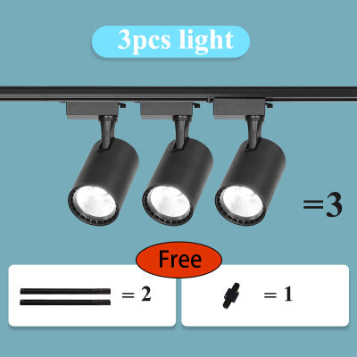 Set Led Track Light Fixture COB Track Lighting 220V Lamp Rail Spot Lights Clothing Shop Store Home Led 12203040W Spotlight