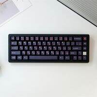 GMK Wob กุญแจญี่ปุ่นสีแดง129คีย์ PBT พวงกุญแจห้าด้านเชอร์รี่พร้อมเปลี่ยน1.75U 2U สำหรับคีย์บอร์ดแบบกลไกสวิตช์ MX เชอร์รี่