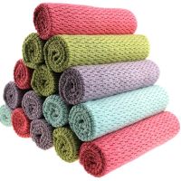 2pcs Kitchen Cleaning Rags Highly Absorbent Quick Drying No Odor Bamboo Charcoal Fiber Towels Cleaning Wipe Cloth Dish Cloth  Towels