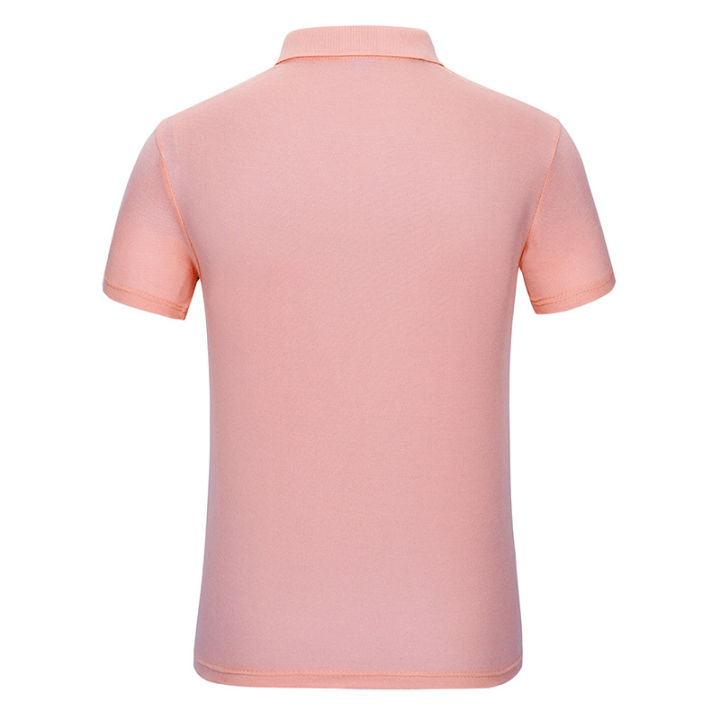 เสื้อยืดแขนสั้นของผู้ชายเสื้อโปโลปกสีทึบฉลากขนาดเล็กเสื้อยืดโฆษณาออกแบบเสื้อเชิ้ตทางวัฒนธรรม-feibi