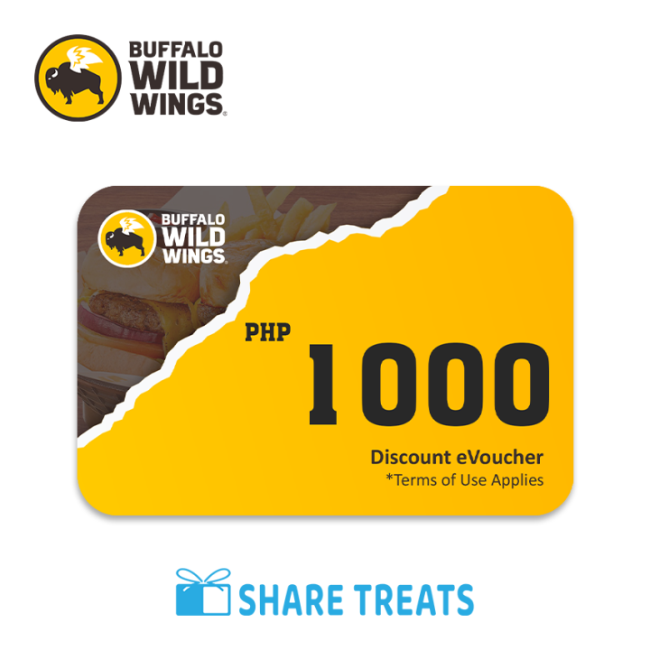 Buffalo Wild Wings P1000 Worth Voucher (SMS eVoucher) Lazada PH