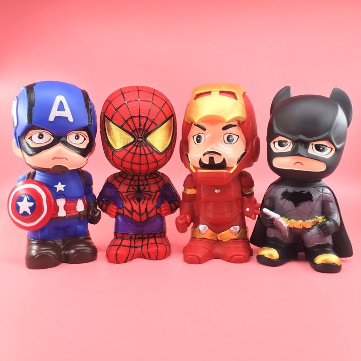 Superhero Spiderman Piggy Bank For Kids Boys Birthday Gift Toys Children  Paper Coin Safe Banking Cartoon Money Box Savings Large 