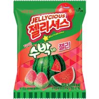 Lotte jellycious watermelon bar jelly ล็อตเต้เจลลี่เซียสวอเตอร์ เมลอน