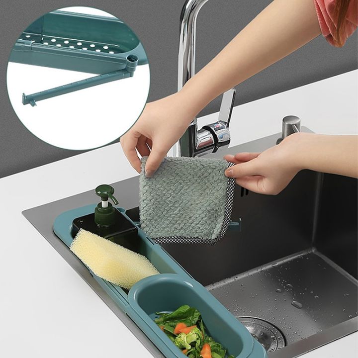 kitchen-organizer-escopic-sink-shelf-with-separate-basket-plastic-sink-organizer-towel-sponge-holder-save-space-storage-rack