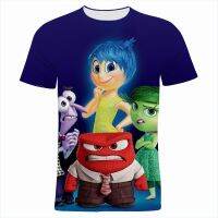 Inside Out Cartoon Anime Women T Shirt Summer Fashion 3D Print Men T-shirts Short Sleeve Oversized Children Clothing