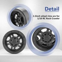 4PCS Plastic Beadlock 2.2 Wheel Hub Wheel Rims for 1/10 RC Crawler Car Axial SCX10 Wraith Capra RR10 TRX4 D90