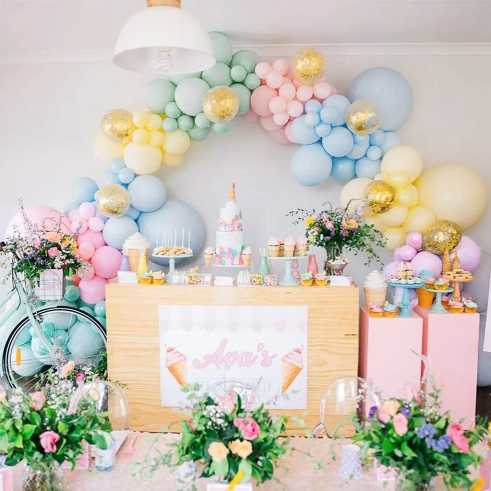 Kiena Pastel Balloons, 70 pcs 12 Inch Pastel Latex Balloons, Gold Confetti  Balloons, Pastel Color Balloons for Pastel Party Decorations, Pastel  Birthday Decorations, Pastel Rainbow Party Supplies (KB-258)