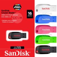 แฟลชไดร์ฟ flash drive แฟลชไดร์ฟ usb SanDisk Flash Drive CRUZER BLADE USB 2.0 16GB Black (SDCZ50 016G B35) แฟลชไดร์ฟ อุปกรณ์จัดเก็บข้อมูล คอมพิวเตอร์ PC Mac