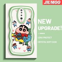 เคส JIUMOO สำหรับ Xiaomi POCO X2 POCO F2 Redmi เคส K30การ์ตูนสุขสันต์เครยอนชินจังดีไซน์ใหม่ขอบคลื่นนุ่มกันกระแทกแบบใสเคสมือถือโปร่งใสลายกล้องถ่ายรูปที่สร้างสรรค์ซิลิกาเจลฝาครอบป้องกัน