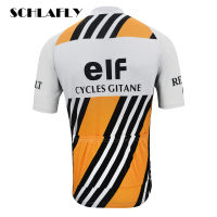 Hot Elf เสื้อขี่จักรยานสีเหลืองฤดูร้อนแขนสั้น R Bike สวม Jersey Road Jersey ขี่จักรยานเสื้อผ้า Schlafly