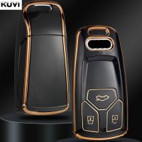 【สปอตเอกซ์】โครงเปลือกนอกเคส Kunci Remote Mobil TPU แฟชั่นสำหรับรถ Audi A4 B9 A5 A6 8S 8W Q5 Q7 4ม. S4 S5 S7 TT TFSI Fob ไร้กุญแจเคสมือถือ RS