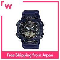 Jam Tangan STANDAR CASIO AEQ-110W-2AJF ผู้ชายสีดำ